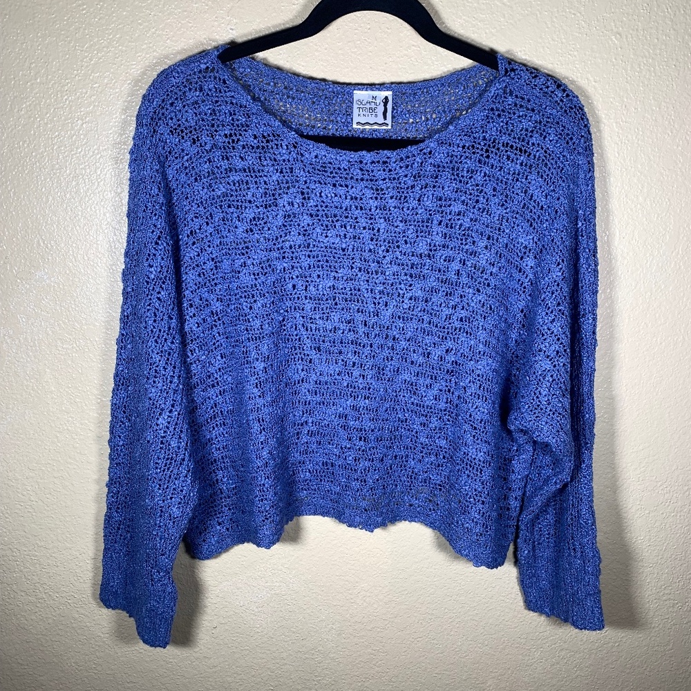 Vintage cropped knit sweater